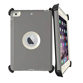 Heavy Duty Case with Clip - GRAY for iPad Mini 4 / Mini 5 (Only Ground Shipping)
