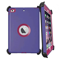 Heavy Duty Case with Clip - PURPLE for iPad Mini 4 / Mini 5 (Only Ground Shipping)