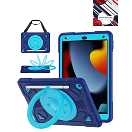 Shockproof Heavy Duty Stand Case with Pen Slot - NAVY BLUE for iPad 10.2" (7th / 8th / 9th) / Air 3 / Pro 10.5 (Only Ground Shipping)