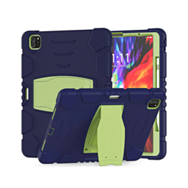 Full Body Protection Stand Case - NAVY BLUE / GREEN for iPad Pro 13 (7th / 2024) (Only Ground Shipping)