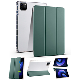 Smart PU Leather Stand (DARK GREEN) for iPad Pro 13 (7th / 2024) with Pen Holder (Only Ground Shipping)