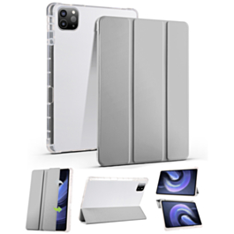 Smart PU Leather Stand with Pen Holder - GRAY for iPad Pro 13 (7th / 2024) (Only Ground Shipping)