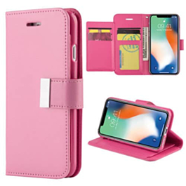 Design Wallet with Extra Pocket Case - PINK for iPhone XR (Only Ground Shipping)