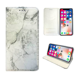 Marble Design Wallet Case - BLACK for iPhone XR (Only Ground Shipping)