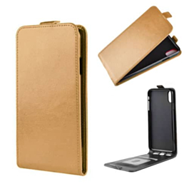 Vertical Leather Wallet Case - GOLD for iPhone 8P / 7P (Only Ground Shipping)