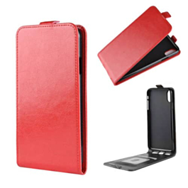 Vertical Leather Wallet Case - RED for iPhone XR (Only Ground Shipping)