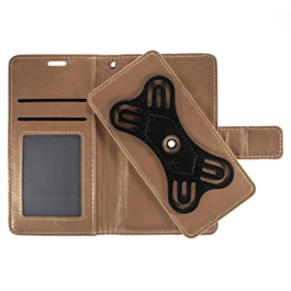 UWC-Large (5.2"-5.5") Universal Wallet Case with 360 Degree Rotating Swivel Stand (GOLD) (Only Ground Shipping)