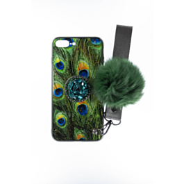 Bling Diamond Pom Pom Holder Soft Phone Case - Style 8 for iPhone 8P / 7P (Only Ground Shipping)