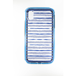 Bling Lines Pattern Hybrid Fusion Bumper Clear Crystal Case - 2 for iPhone XR (Only Ground Shipping)