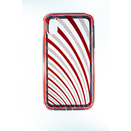 Bling Lines Pattern Hybrid Fusion Bumper Clear Crystal Case - 3 for iPhone XR (Only Ground Shipping)