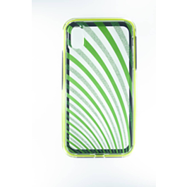 Bling Lines Pattern Hybrid Fusion Bumper Clear Crystal Case - 4 for iPhone XR (Only Ground Shipping)