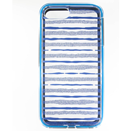 Lines Pattern Hybrid Fusion Bumper Clear Crystal Case - 2 for iPhone 8P / 7P (Only Ground Shipping)
