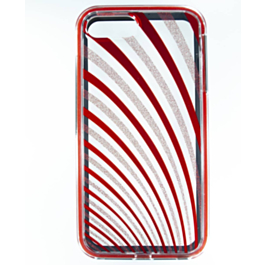 Lines Pattern Hybrid Fusion Bumper Clear Crystal Case - 3 for iPhone 8P / 7P (Only Ground Shipping)