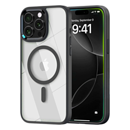 Shiny Magnetic Clear Cases (BLACK) for iPhone 12/12 PRO (Only Ground Shipping)