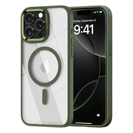 Shiny Magnetic Clear Cases (GREEN) for iPhone 12/12 PRO (Only Ground Shipping)