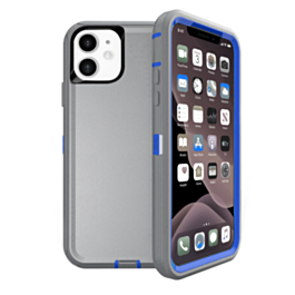 Heavy Duty Case for iPhone 12 / 12 Pro (GRAY & BLUE) (Only Ground Shipping)