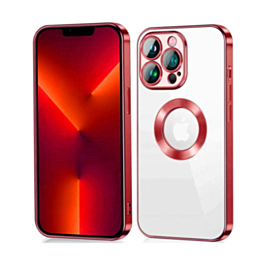 Shiny Wireless Charging Clear Case -RED for iPhone 12/12 PRO (Only Ground Shipping)