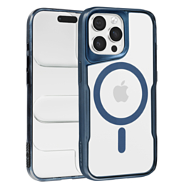 Glossy & Transparent Magnetic Case - DARK BLUE for iPhone 12 / 12 Pro (Only Ground Shipping)