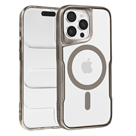 Glossy & Transparent Magnetic Case - TITANIUM for iPhone 12 / 12 Pro (Only Ground Shipping)
