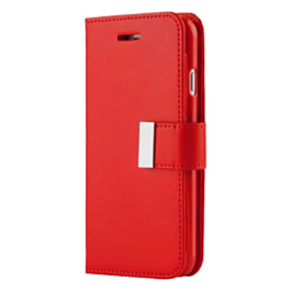 Galaxy S20 Ultra Design Wallet with Extra Pocket Case - RED (Only Ground Shipping)