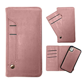 Genuine Leather Magnetic Wallet Case with Credit Card Slot - ROSE GOLD for iPhone 11 Pro Max (Only Ground Shipping)