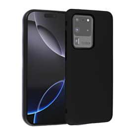 Full Cover New Design Silicone Case - BLACK for Galaxy S20 Ultra (Only Ground Shipping)