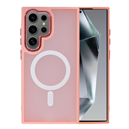Galaxy S22 Ultra New Magnetic Wireless Charging Case - PINK (Only Ground Shipping)