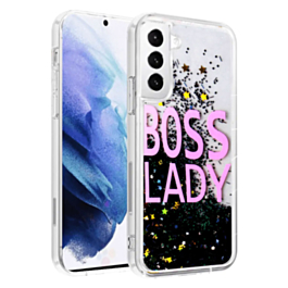 Galaxy S23 Liquid Quicksand Glitter Cover Case - BOSS LADY (Only Ground Shipping)