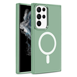 Galaxy S23 Hard PC Rear / Soft TPU Wireless Charging Case - LIGHT GREEN (Only Ground Shipping)