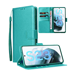 Galaxy S23 FE Leather Wallet Case with Card Slot - TEAL (Only Ground Shipping)