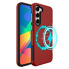 Galaxy S23 FE Wireless Charging Dual Layer Case - RED (Only Ground Shipping)