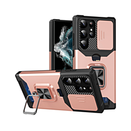 Galaxy S23 Plus Slide Camera Hard Case with Magnetic Ring - ROSE GOLD (Only Ground Shipping)
