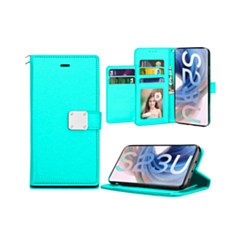 Galaxy S23 Plus Elegant Leather Wallet Case - TEAL (Only Ground Shipping)