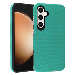 Shock Absorption Protective Dual Layer Case - TEAL for Galaxy S24FE (Only Ground Shipping)