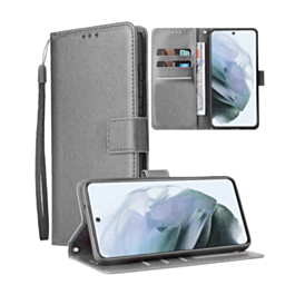 Galaxy S24FE Leather Wallet Case with Card Slot - GRAY (Only Ground Shipping)