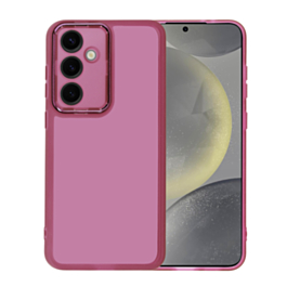 Soft Silicone Transparent Case - PINK for Galaxy S24FE (Only Ground Shipping)