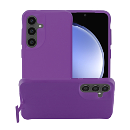 Wireless Charger Silicone Case with Metal Kickstand for Galaxy S25 Plus / S24 Plus - PURPLE (Only Ground Shipping)