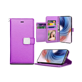 Galaxy S24 Plus Elegant Leather Wallet Case - PURPLE (Only Ground Shipping)