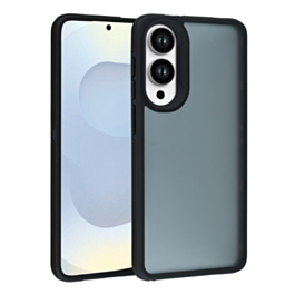 Galaxy S25E Matte Silicone Frame Shockproof Case - BLACK (Only Ground Shipping)