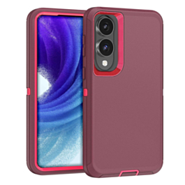 Heavy Duty Case for Galaxy S25E (MAROON & RED) (Only Ground Shipping)