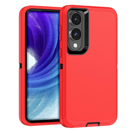 Heavy Duty Case for Galaxy S25E (RED & BLACK) (Only Ground Shipping)