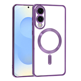 Galaxy S25E Shiny Wireless Charging Clear Case - DARK PURPLE (Only Ground Shipping)
