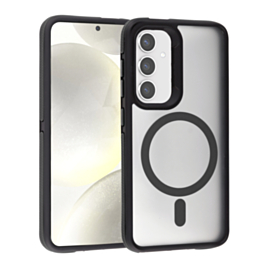 Galaxy S25 Plus Magsafe Dual-Color TPU Matte Case - BLACK (Only Ground Shipping)