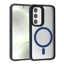 Galaxy S25 Plus Magsafe Dual-Color TPU Matte Case - DARK BLUE (Only Ground Shipping)