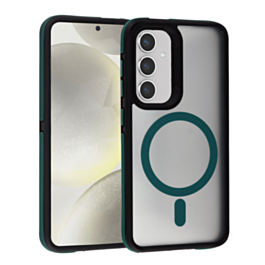 Galaxy S25 Plus Magsafe Dual-Color TPU Matte Case - DARK GREEN (Only Ground Shipping)