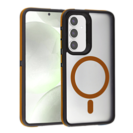 Galaxy S25 Plus Magsafe Dual-Color TPU Matte Case - ORANGE (Only Ground Shipping)