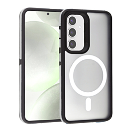 Galaxy S25 Plus Magsafe Dual-Color TPU Matte Case - WHITE (Only Ground Shipping)