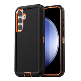Heavy Duty Case for Galaxy S26 (BLACK & ORANGE) (Only Ground Shipping)