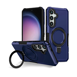 Hard PC Shockproof Case w /Ring Holder (BLUE) for Galaxy S26 (Only Ground Shipping)