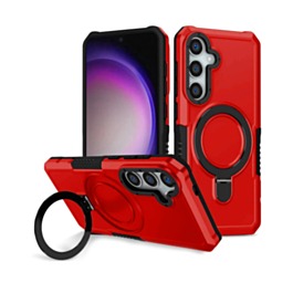 Hard PC Shockproof Case w /Ring Holder (RED) for Galaxy S26 (Only Ground Shipping)